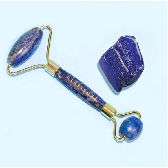 HERBIVORE Lapis Facial Roller Set New In Box Blue Gold - Picture 4 of 4